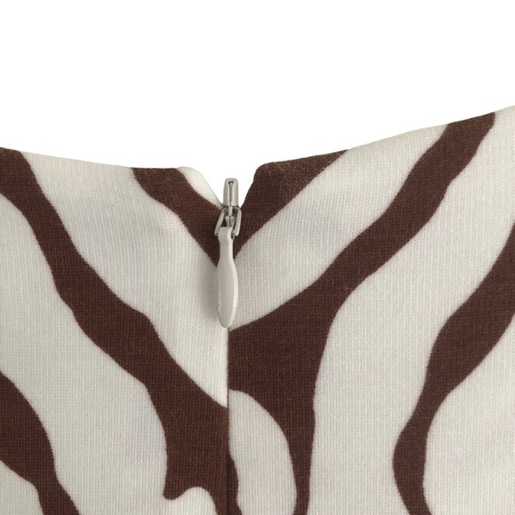 J McLaughlin Brown Cream Zebra Print Dress Medium - Picture 6 of 11